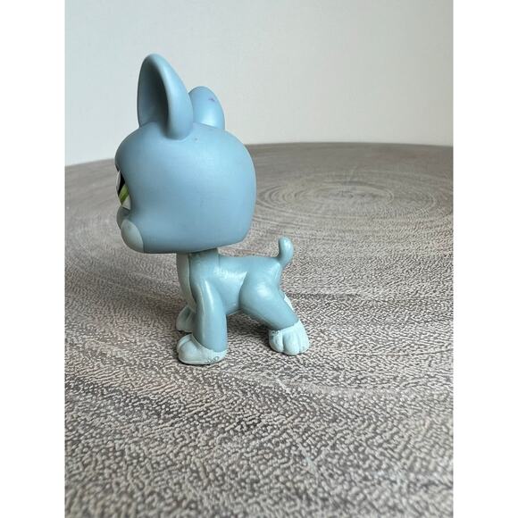 Littlest Pet Shop #857 Gray White Boston Terrier Green Moon Eyes 2004 - Picture 2 of 5